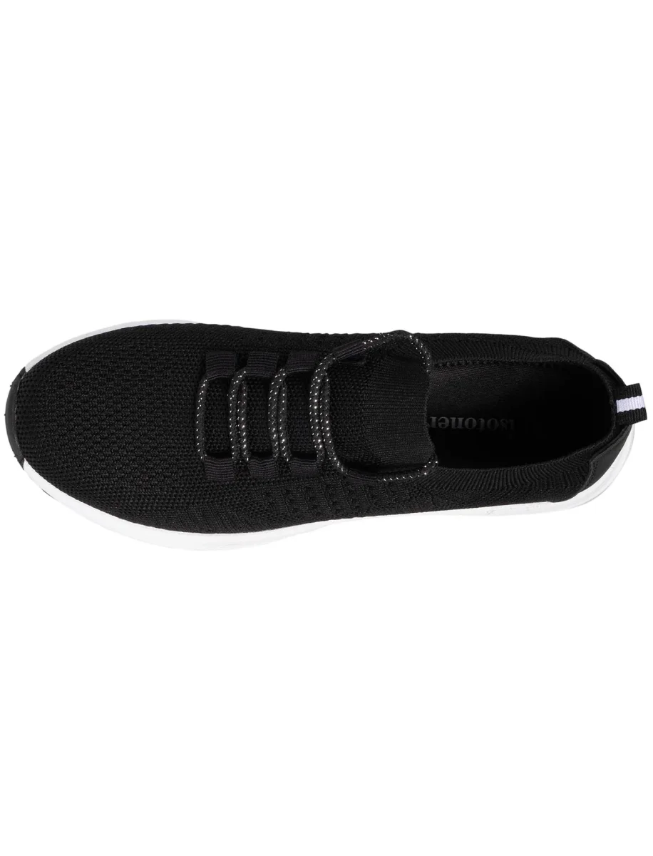 Baskets Confort Femme Slip-on à lacets Noir – Image 8