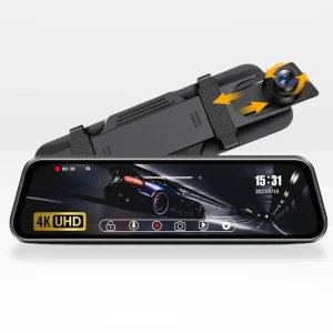 Rétroviseur Caméra 4k Avant/Arrière| CarPlay & DashCam®